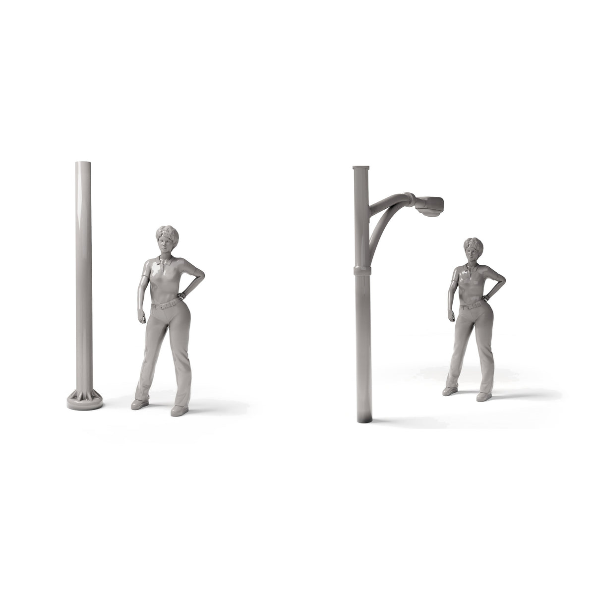 Photo produit de modélisme de diorama 1 : infrastructure de diorama : lampadaire individuel en kit (réf. 1248D)