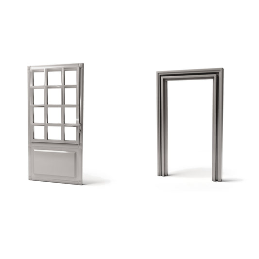 Photo produit de modélisme pour diorama 0 : bâtiment de diorama : porte d’entrée avec encadrement (réf. 1252D)
