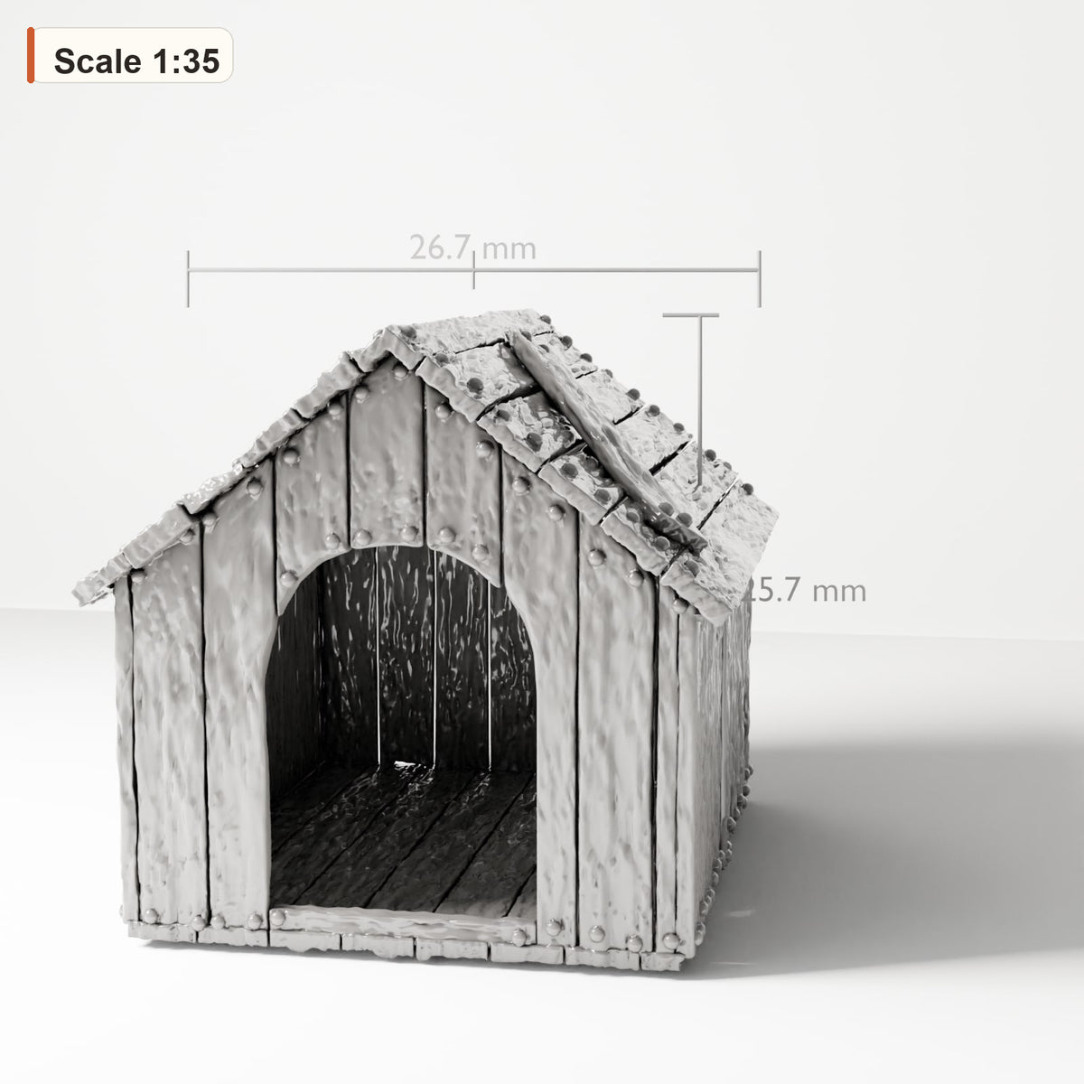 MyPortal 127 1: Diorama Gelände: Verwittertes Hundehaus (Ref. 127D)