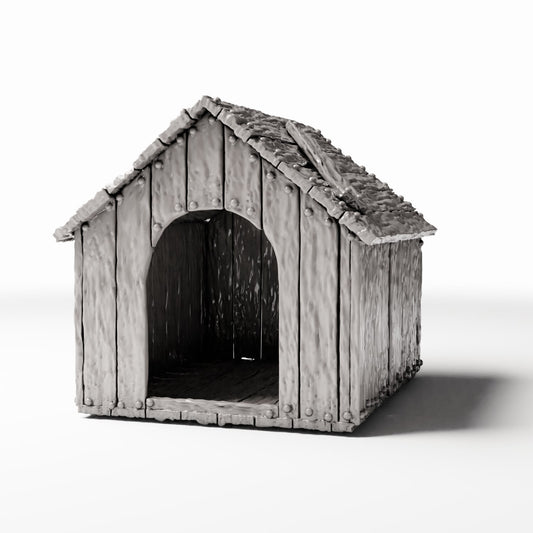 Photo produit pour diorama et modélisme 0 : Terrain de diorama : niche pour chien vieillie (réf. 127D)