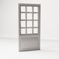 MyPortal 129 3 : Détails de bâtiment pour diorama : porte classique avec fenêtre à petits carreaux (Réf. 129D)