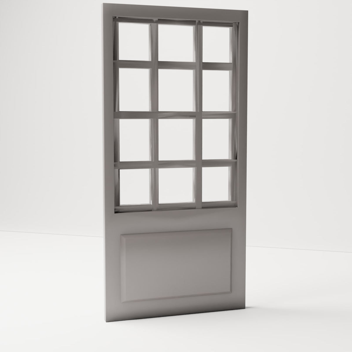 MyPortal 129 3 : Détails de bâtiment pour diorama : porte classique avec fenêtre à petits carreaux (Réf. 129D)