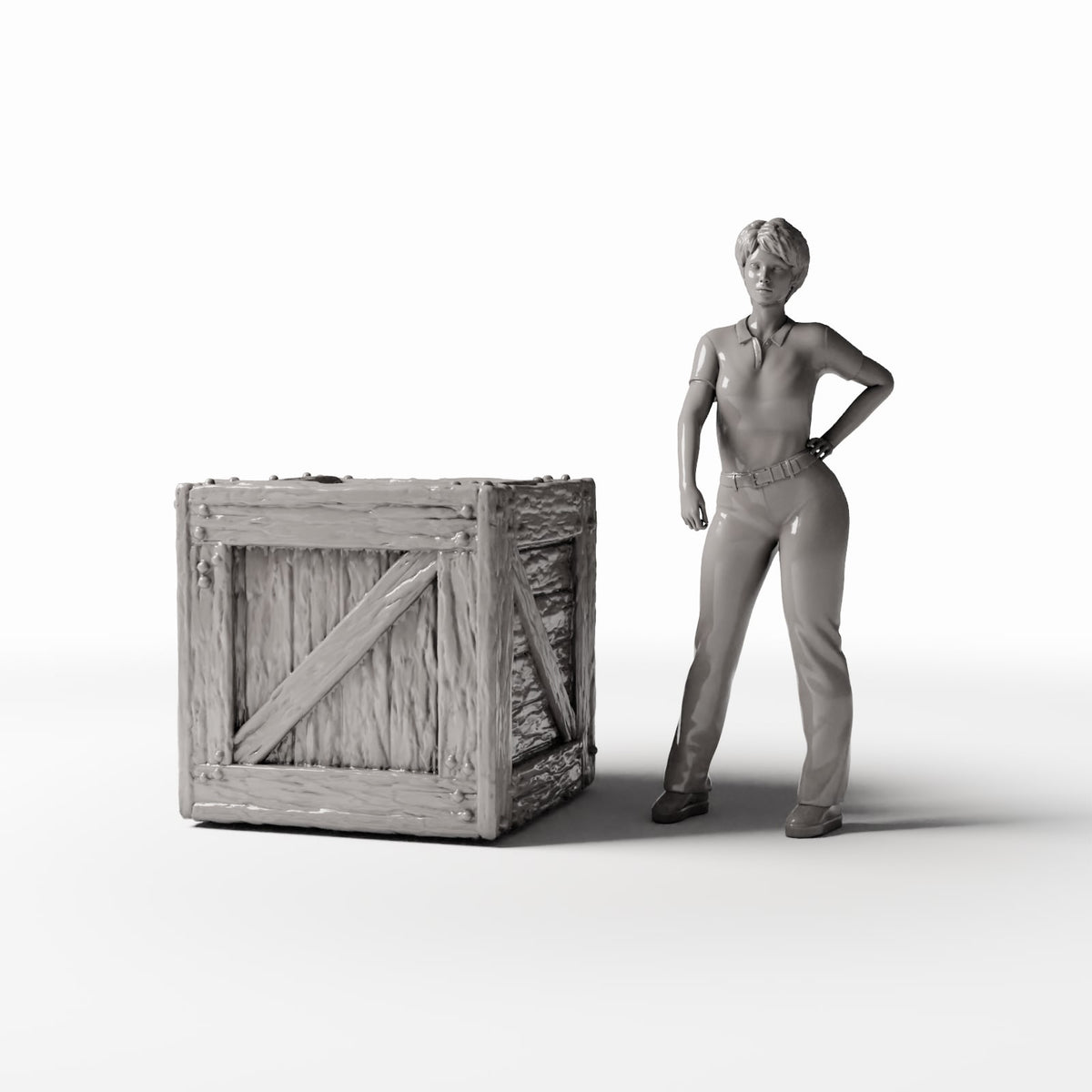 Photo produit pour diorama et modélisme 1 : Accessoires de diorama : caisse miniature rustique (Ref. 1369D)