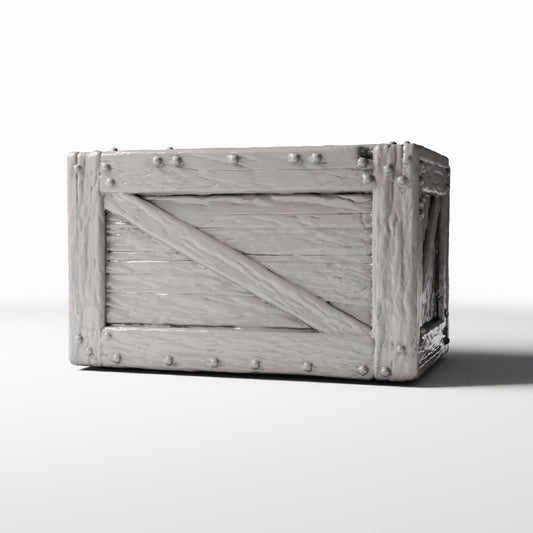 Photo produit pour diorama et modélisme 0 : Entrepôt pour diorama : caisse en bois robuste miniature (Ref. 1372D)