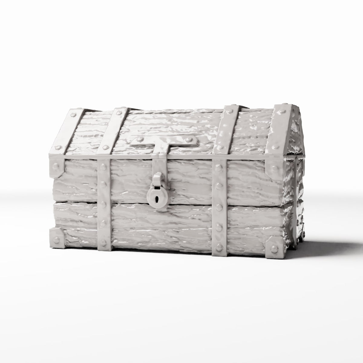 Photo produit pour diorama et modélisme 0 : Stockage pour diorama : grand coffre au trésor avec cadenas (Ref. 1463D)