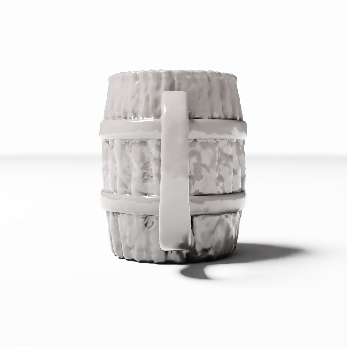 Photo produit pour diorama et modélisme 2 : Cuisine de diorama : chope rustique en bois pour cuisines miniatures (Ref. 1480D)