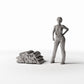 Photo produit pour diorama et modélisme 1 : Atelier Diorama : pile de bois de chauffage pour diorama d’atelier (Ref. 1481D)