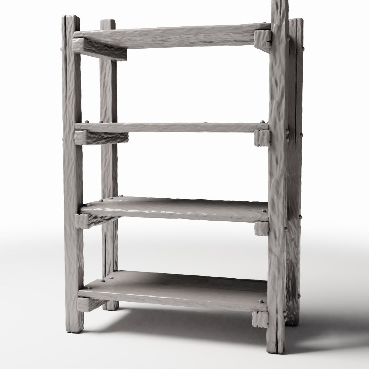 Photo produit pour diorama et modélisme 0 : Mobilier de diorama : étagère miniature rustique en forme d’échelle (Ref. 1484D)