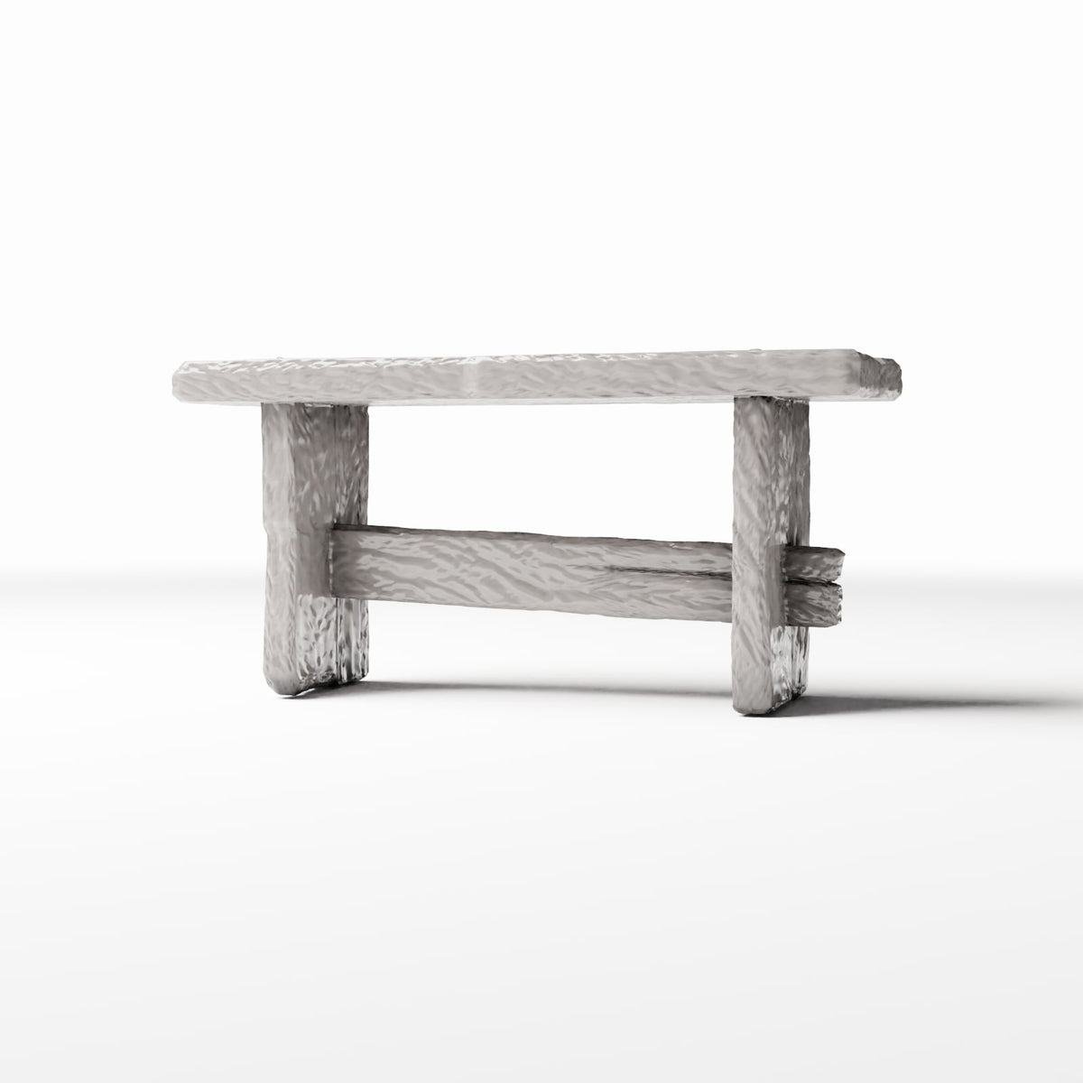 Photo produit pour diorama et modélisme 0 : Mobilier de diorama : banc rustique en bois miniature (Ref. 1487D)