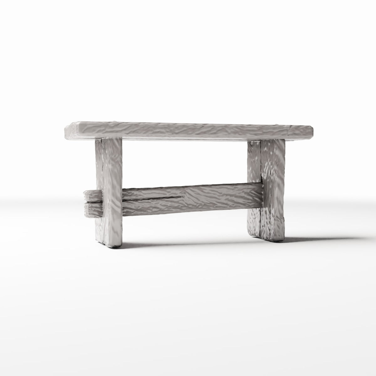 Photo produit pour diorama et modélisme 3 : Mobilier de diorama : banc rustique en bois miniature (Ref. 1487D)