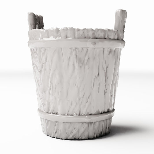 Photo produit pour diorama et modélisme 0 : Objets du quotidien pour diorama : seau rustique en bois pour intérieur de diorama (Ref. 1489D)