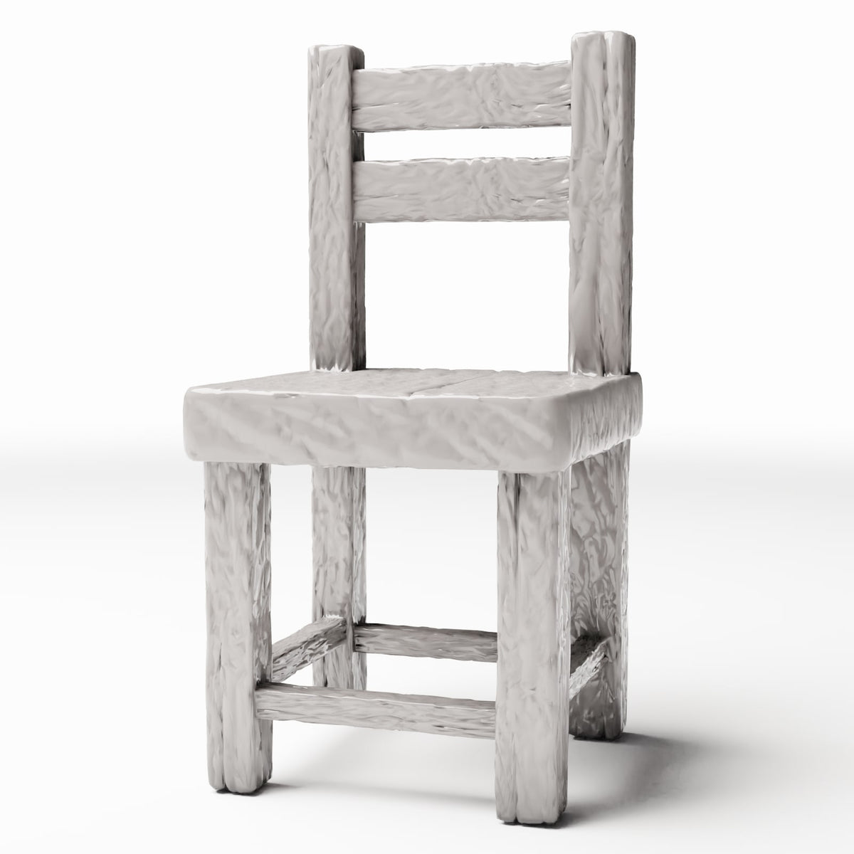 Photo produit pour diorama et modélisme 0 : Mobilier de diorama : chaise rustique en bois miniature (Ref. 1492D)