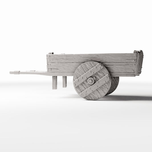 Photo produit pour diorama et modélisme 0 : Accessoires de ferme pour diorama : charrette à bras en bois (Ref. 1494D)