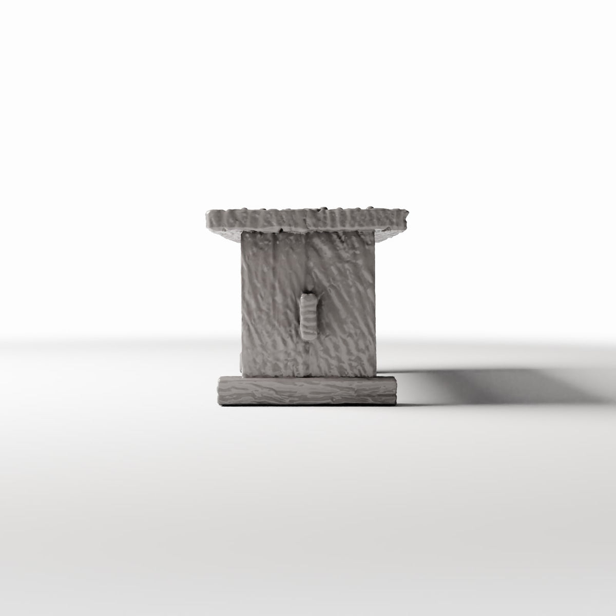 Photo produit pour diorama et modélisme 2 : Cuisine de diorama : table rustique en bois pour cuisine miniature (Ref. 1499D)