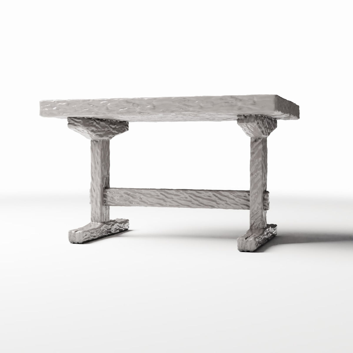 Photo produit pour diorama et modélisme 0 : Cuisine de diorama : table rustique en bois pour cuisine miniature (Ref. 1500D)