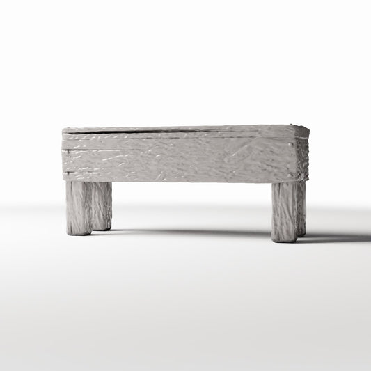 Photo produit pour diorama et modélisme 0 : Cuisine de diorama : table rustique en bois pour cuisine miniature (Ref. 1504D)
