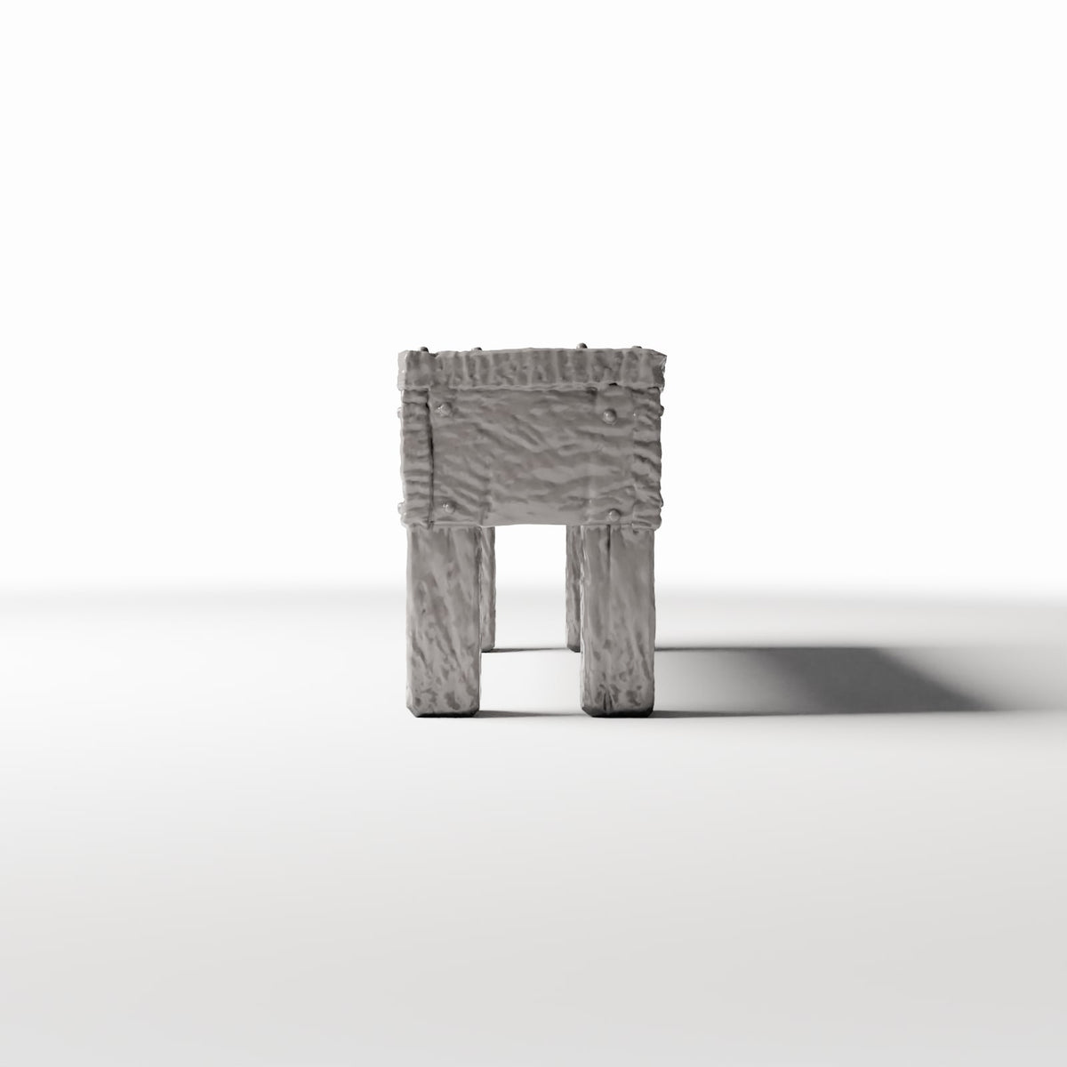 Photo produit pour diorama et modélisme 2 : Cuisine de diorama : table rustique en bois pour cuisine miniature (Ref. 1504D)