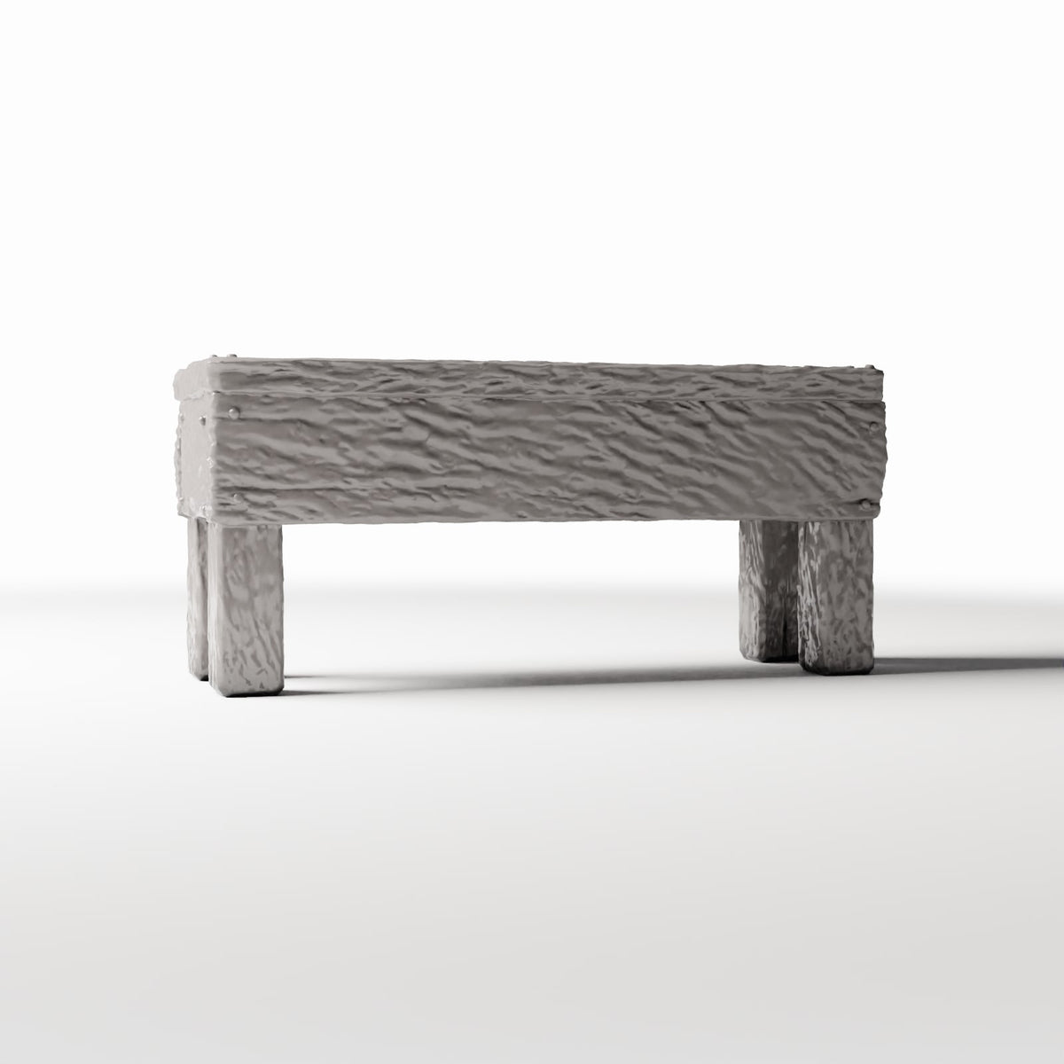 Photo produit pour diorama et modélisme 3 : Cuisine de diorama : table rustique en bois pour cuisine miniature (Ref. 1504D)