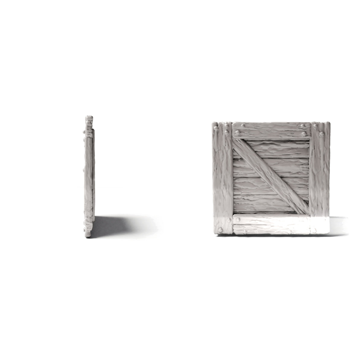 Photo produit pour diorama et modélisme 2 : Stockage pour diorama : caisse en bois avec couvercle - caisse miniature (Ref. 1515D)