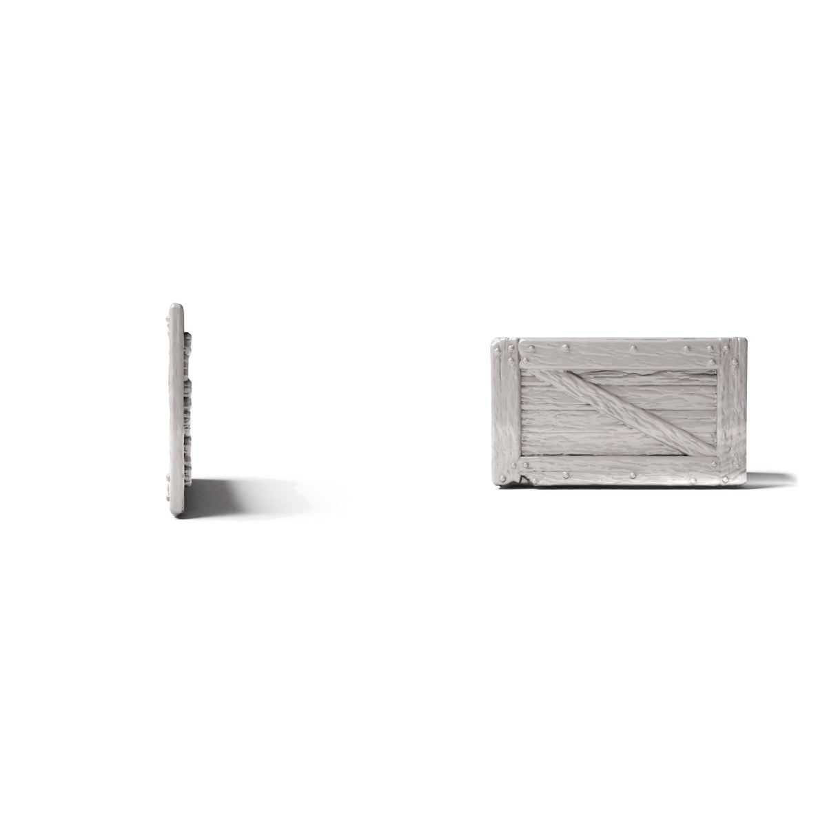 Photo produit pour diorama et modélisme 2 : Accessoires de diorama : caisse miniature avec couvercle amovible (Ref. 1520D)