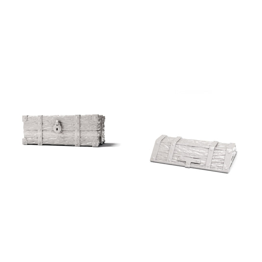 Photo produit pour diorama et modélisme 0 : Accessoires de diorama : grand coffre au trésor ouvert (Ref. 1521D)