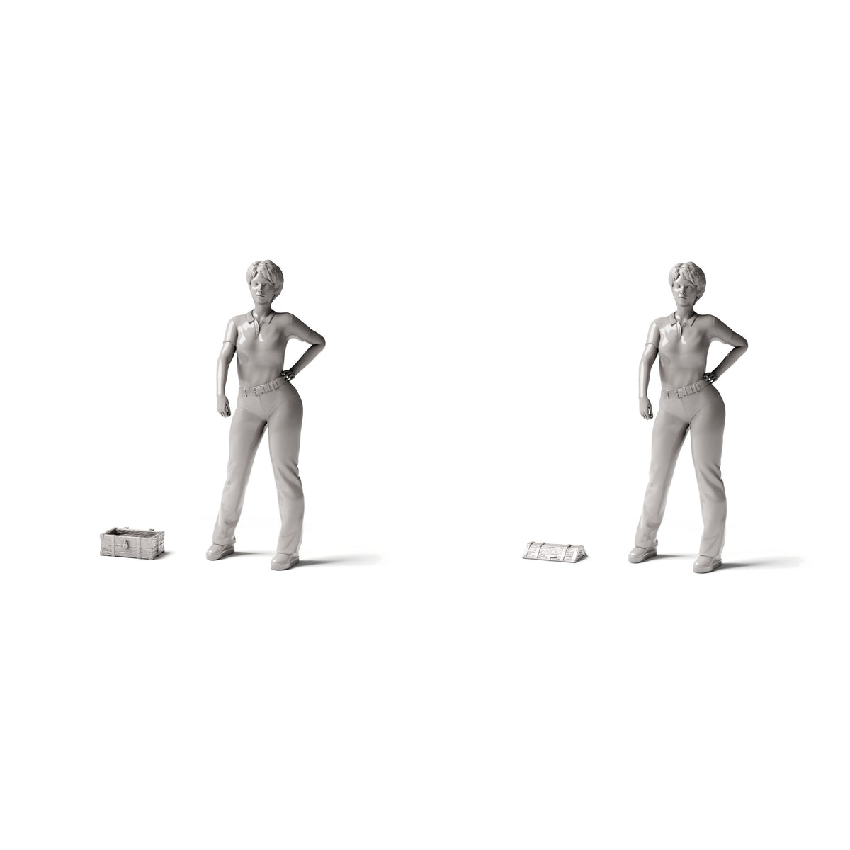 Photo produit pour diorama et modélisme 1 : Accessoires de diorama : coffre au trésor ouvert (Ref. 1523D)