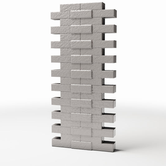 Photo produit pour diorama et modélisme 0 : Détail de bâtiment pour diorama : section de mur en briques endommagée (Ref. 1623D)