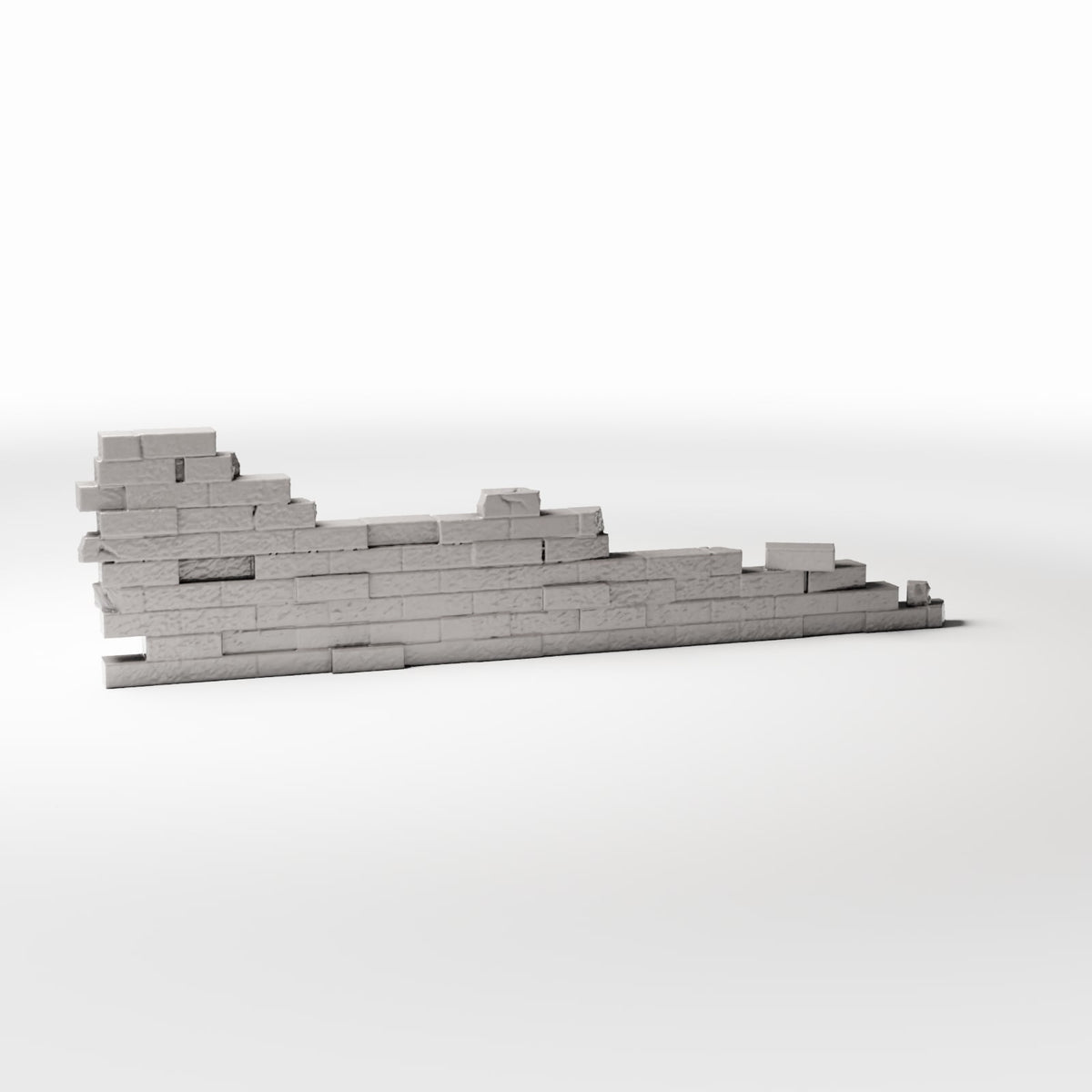 Photo produit pour diorama et modélisme 3 : Bâtiment de diorama : mur de briques endommagé, élément de bâtiment (Ref. 1625D)