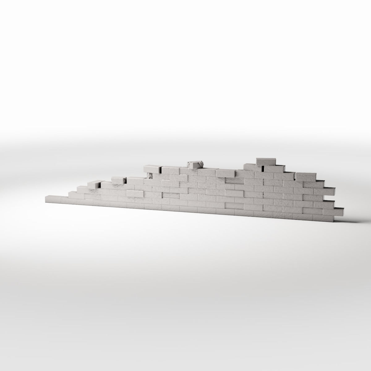 Photo produit pour diorama et modélisme 0 : Détail architectural pour diorama : mur de briques endommagé, type 3 (Ref. 1626D)