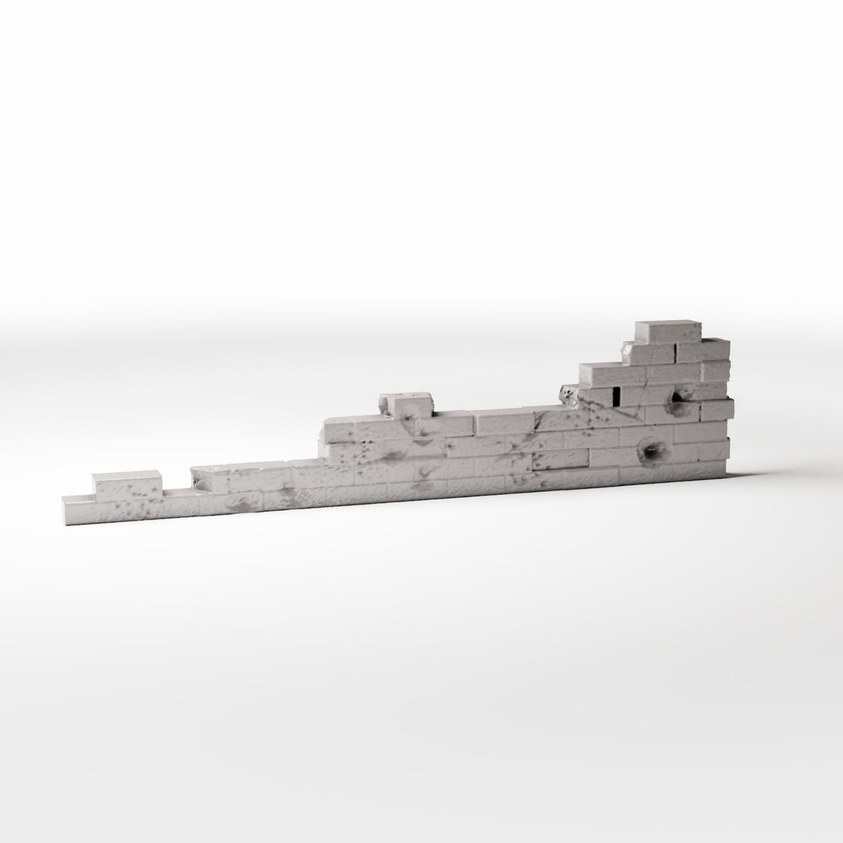 Diorama Modellbau Produktfoto 3: Diorama Militär: Beschädigte Ziegelmauer als Feldbefestigung (Ref. 1632D)