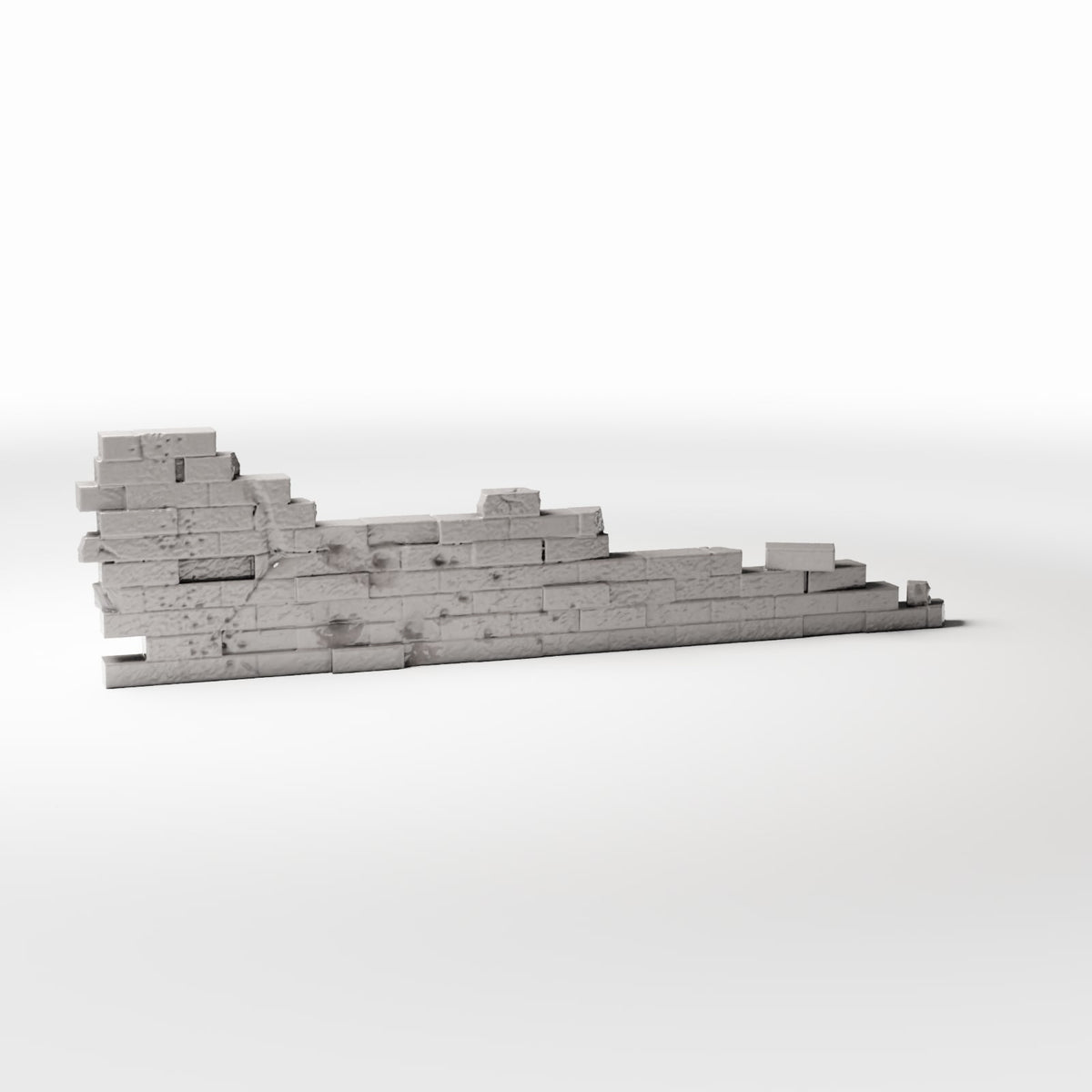 Diorama Modellbau Produktfoto 3: Diorama Gebäude: Beschädigte Ziegelmauer als Feldbefestigung (Ref. 1633D)