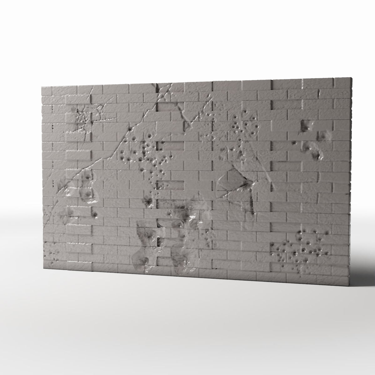 Diorama Modellbau Produktfoto 0: Diorama Militär: Beschädigte Ziegelwand mit Einschusslöchern (Ref. 1634D)