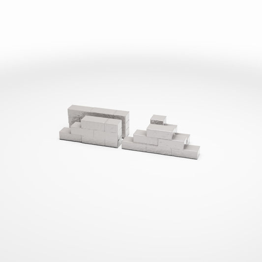 Photo produit pour diorama et modélisme 0 : Éléments de construction pour diorama : sections de mur pour camp de campagne (Ref. 1636D)