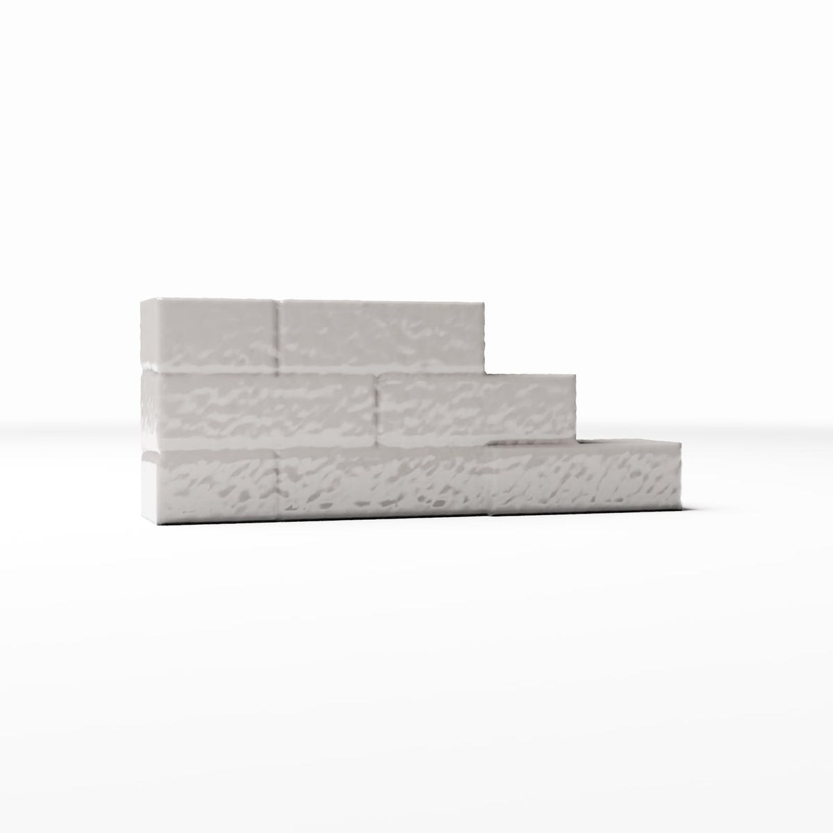 Photo produit pour diorama et modélisme 3 : Architecture de diorama : section de mur en briques à gradins (Ref. 1642D)