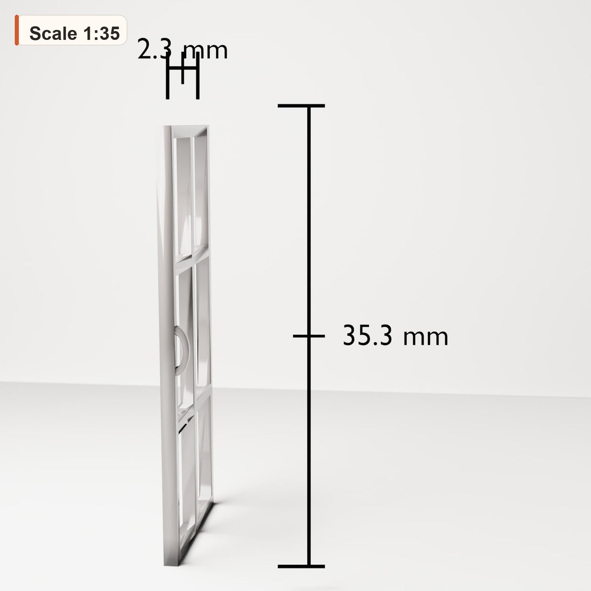 MyPortal 164 1: Diorama Möbel: Türfront für hohen Küchenschrank (Ref. 164D)