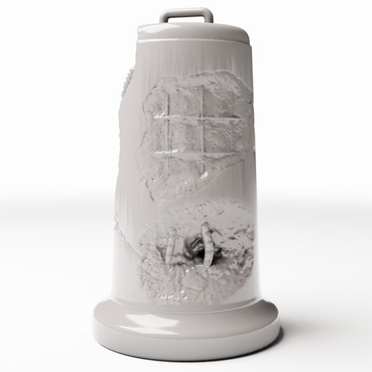 Photo produit pour diorama et modélisme 0 : Diorama militaire : barrière en béton de type A endommagée (Ref. 1655D)