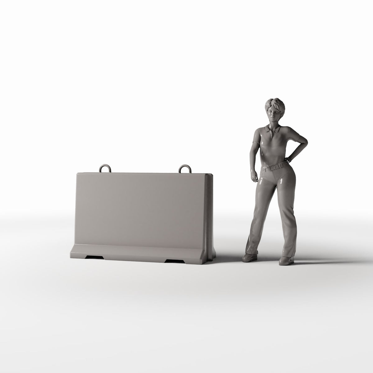 Diorama Modellbau Produktfoto 1: Diorama Militär: Betonbarriere mit Hebeösen für Militärdioramen (Ref. 1662D)