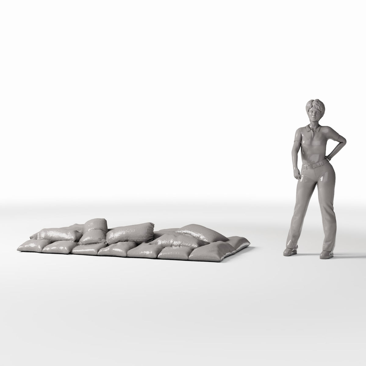 Diorama Modellbau Produktfoto 1: Diorama Militär: Sandsackbarriere für Verteidigungsstellung (Ref. 1788D)