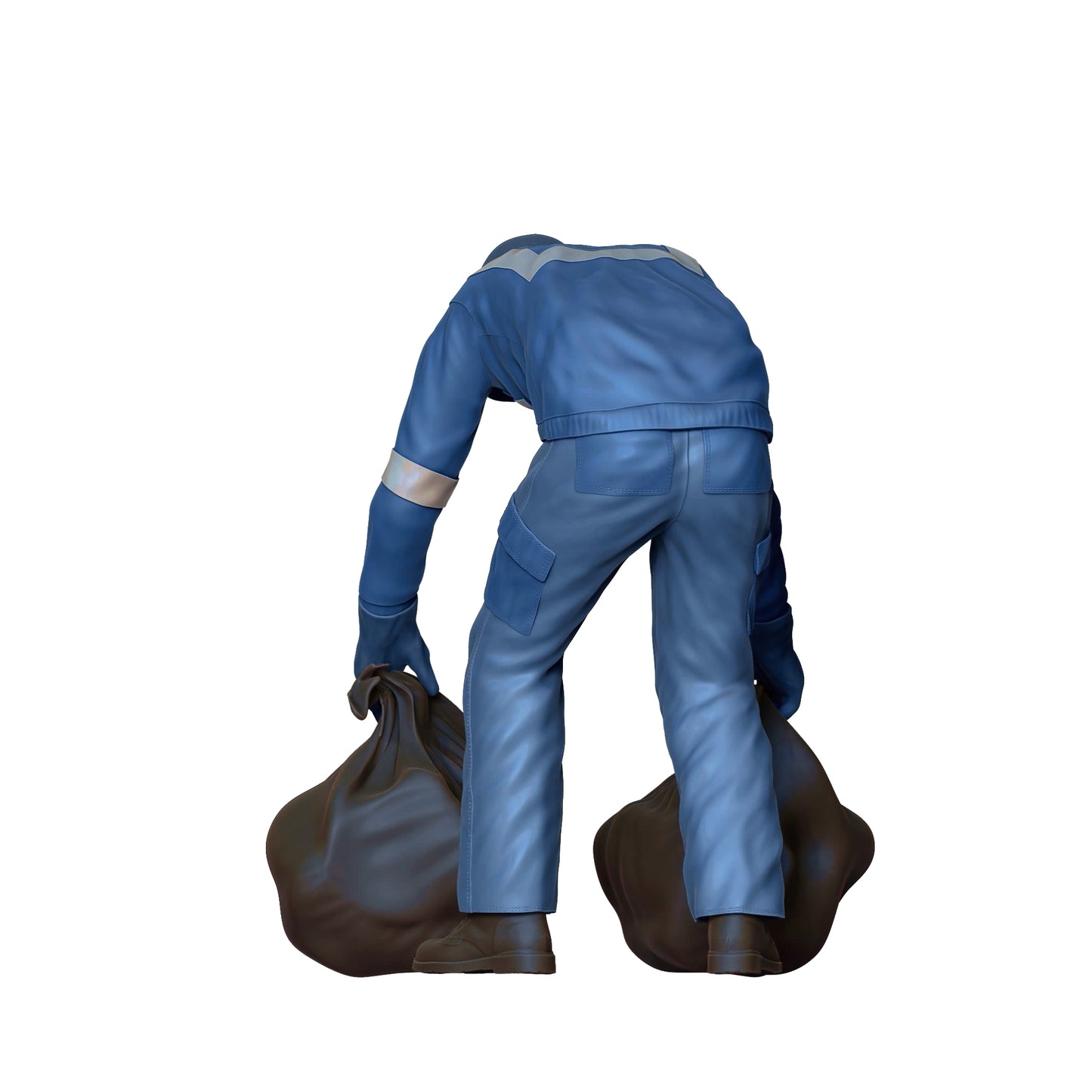 Photo du produit diorama et modélisme figurine miniature : Équipe de collecte des déchets - Éboueur avec sac à ordures 1