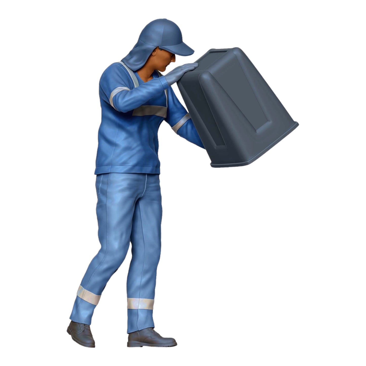 Photo du produit Diorama et modélisme Figurine miniature : Équipe de collecte des déchets - Éboueur passager