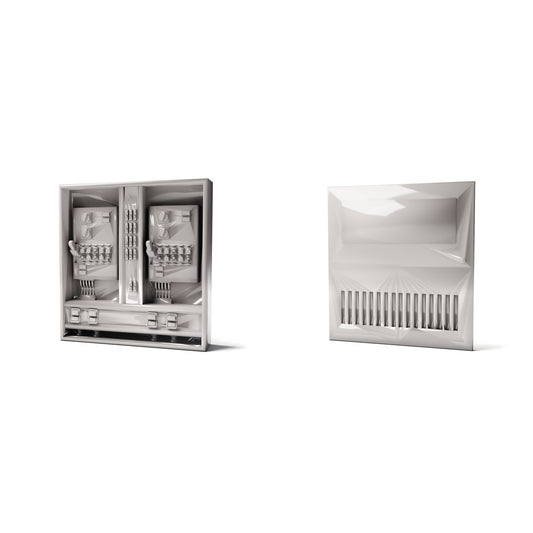 Photo produit pour diorama et modélisme 0 : Terrain de diorama : coffret électrique de distribution pour scènes militaires (Ref. 1906D)