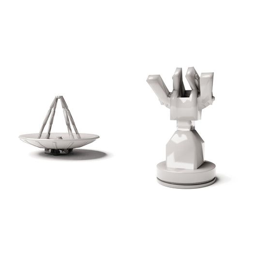 Photo produit pour diorama et modélisme 0 : Diorama militaire : antenne parabolique avec socle articulé – Accessoire de diorama militaire (Ref. 1909D)