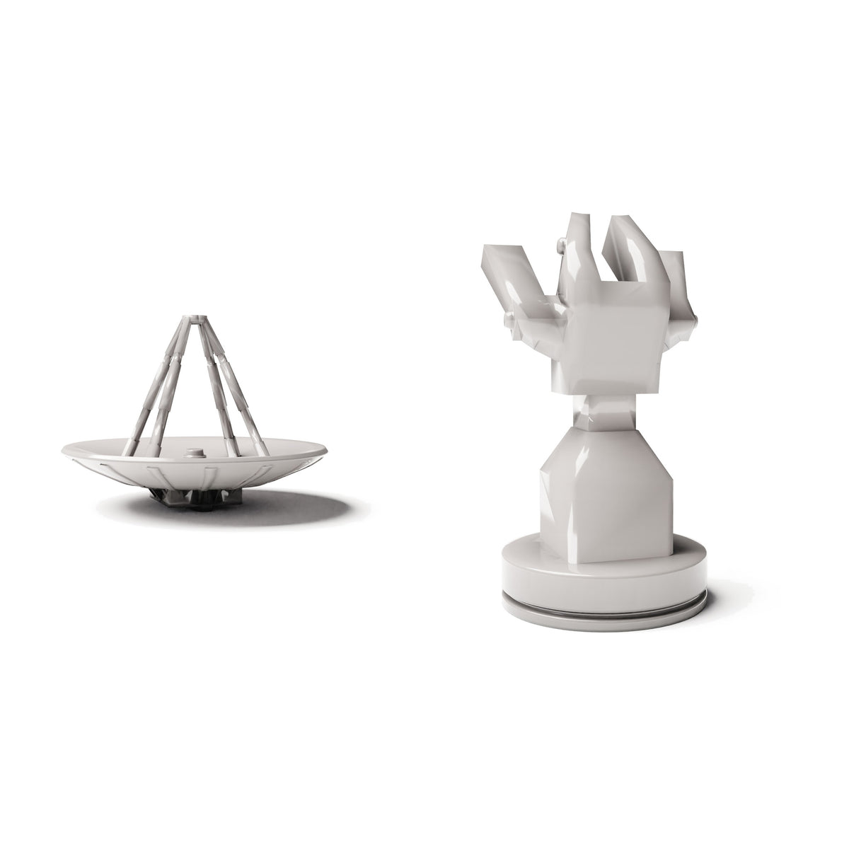 Photo produit pour diorama et modélisme 3 : Diorama militaire : antenne parabolique avec socle articulé – Accessoire de diorama militaire (Ref. 1909D)