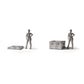 Photo produit pour diorama et modélisme 1 : Accessoires de diorama : caisse militaire miniature avec couvercle (Ref. 1915D)