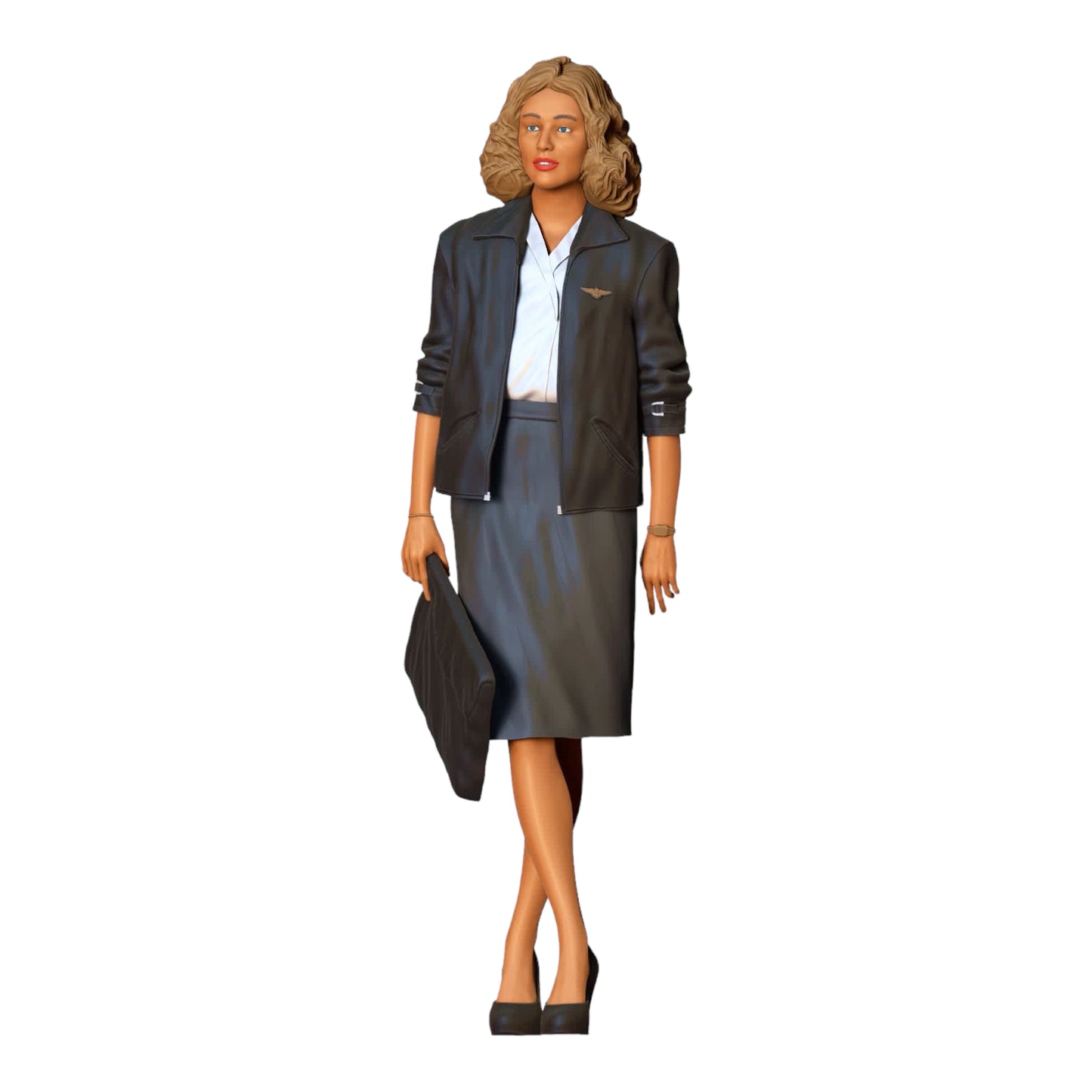 Photo du produit Diorama et modélisme Figurine miniature : Femme attrayante - Instructrice avec dossier