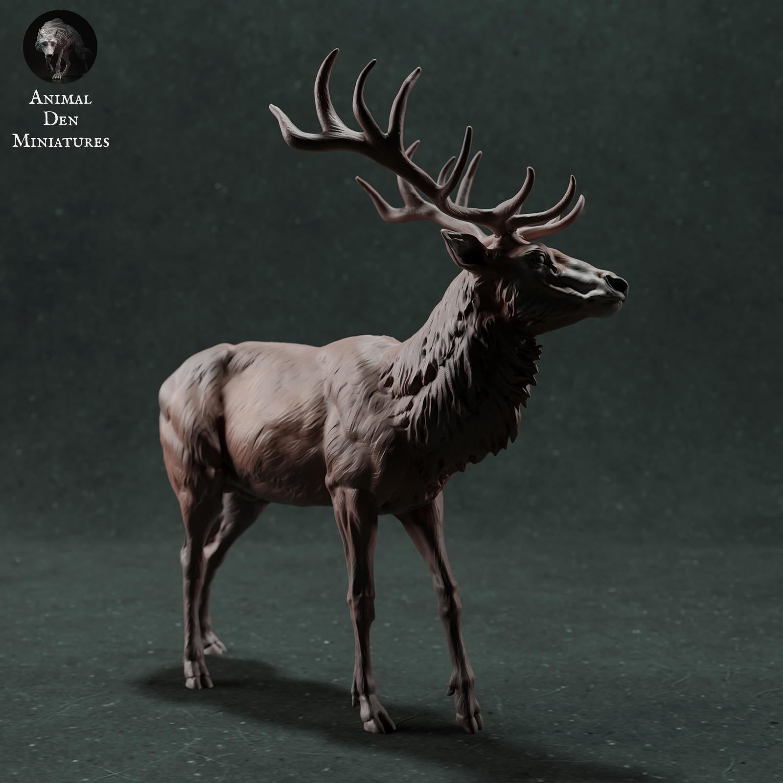Photo de produit Figurine d'animal Diorama, Modélisme : 0 : Figurine de faune : Cerf élaphe – Cerf mâle (Réf 01_01_72)