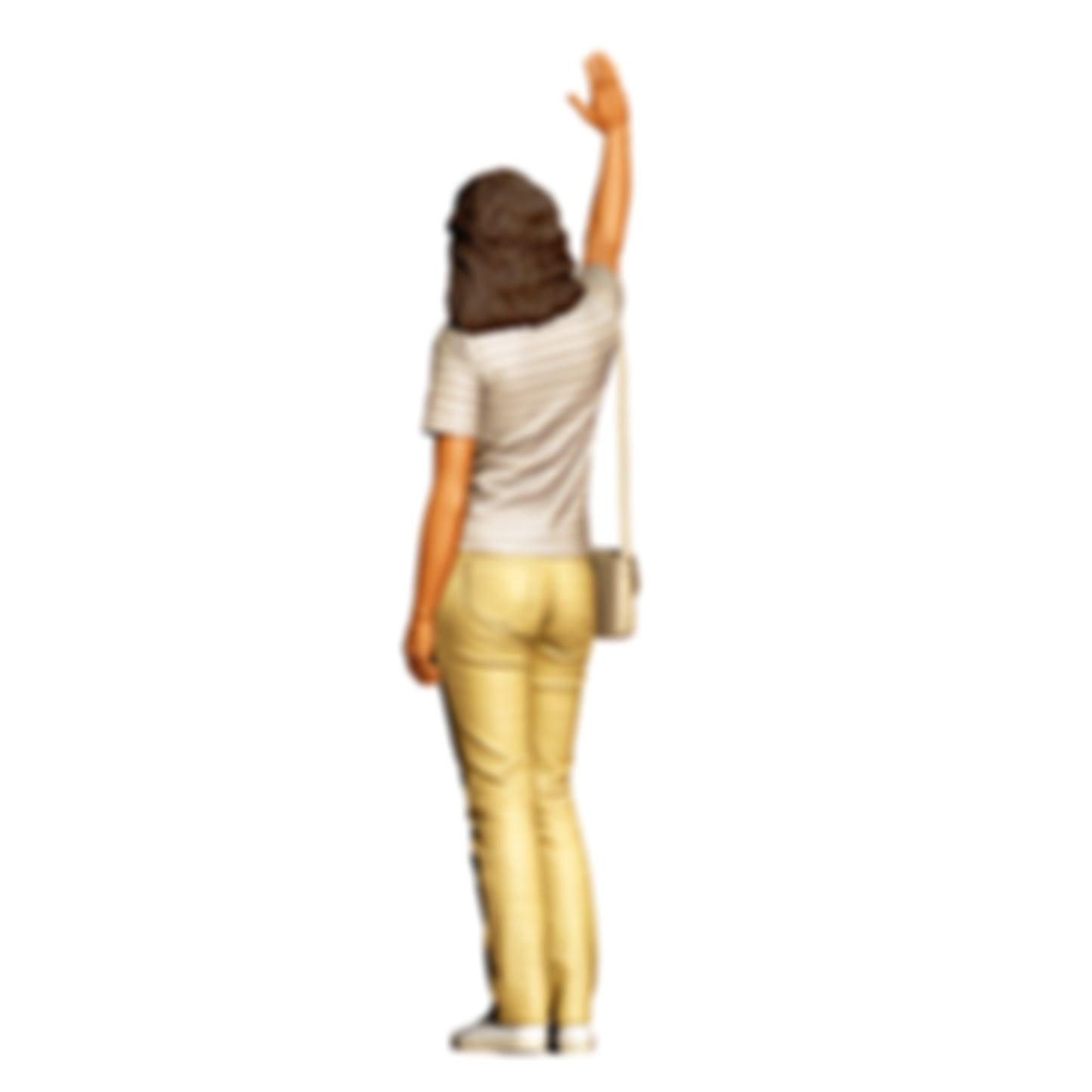 3DP Miniatures 1: Stehende Figur: Passant im Freizeitoutfit winkend (Ref. Nr. 504)