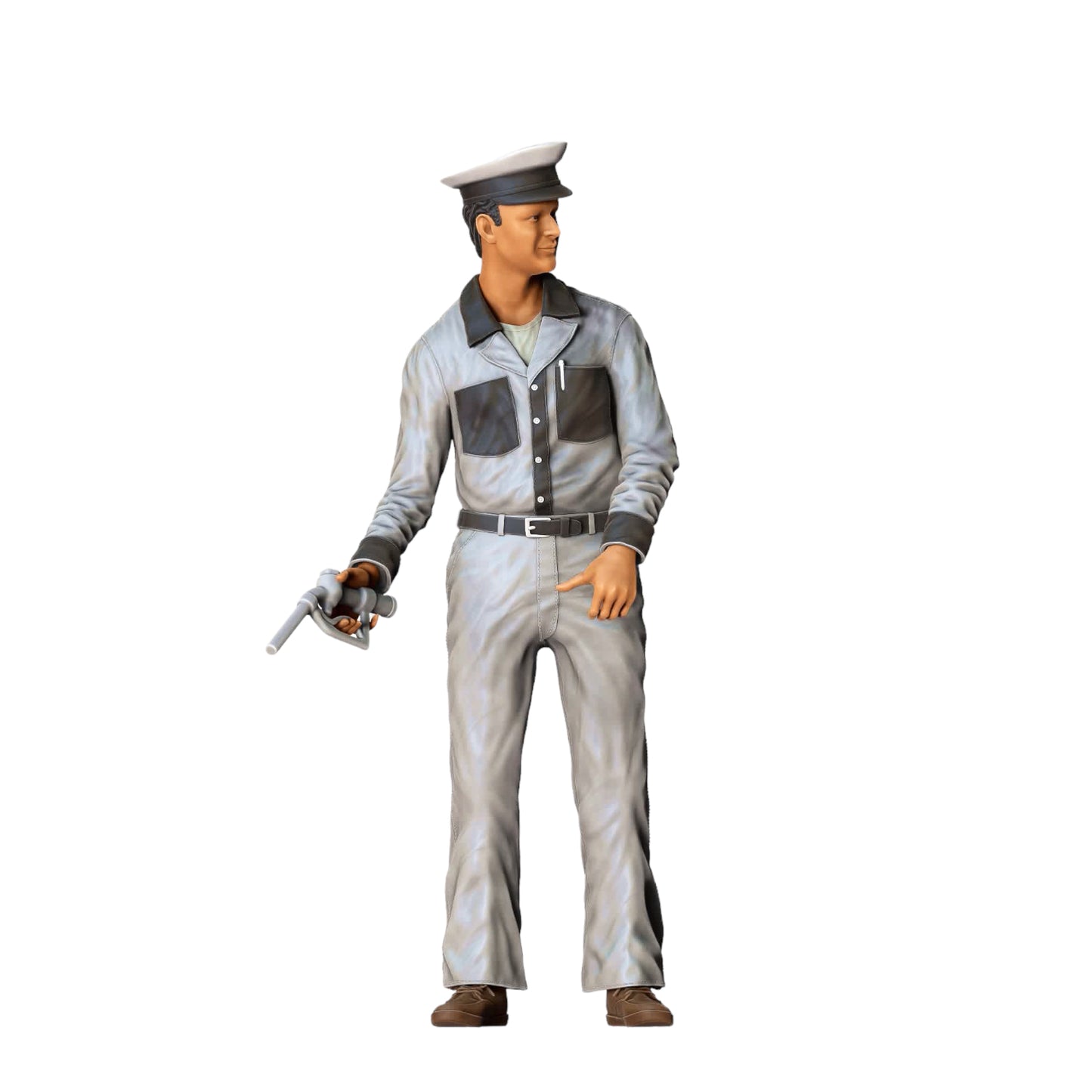 Photo du produit Diorama et modélisme Figurine miniature : Station-service - Homme à la pompe, vintage