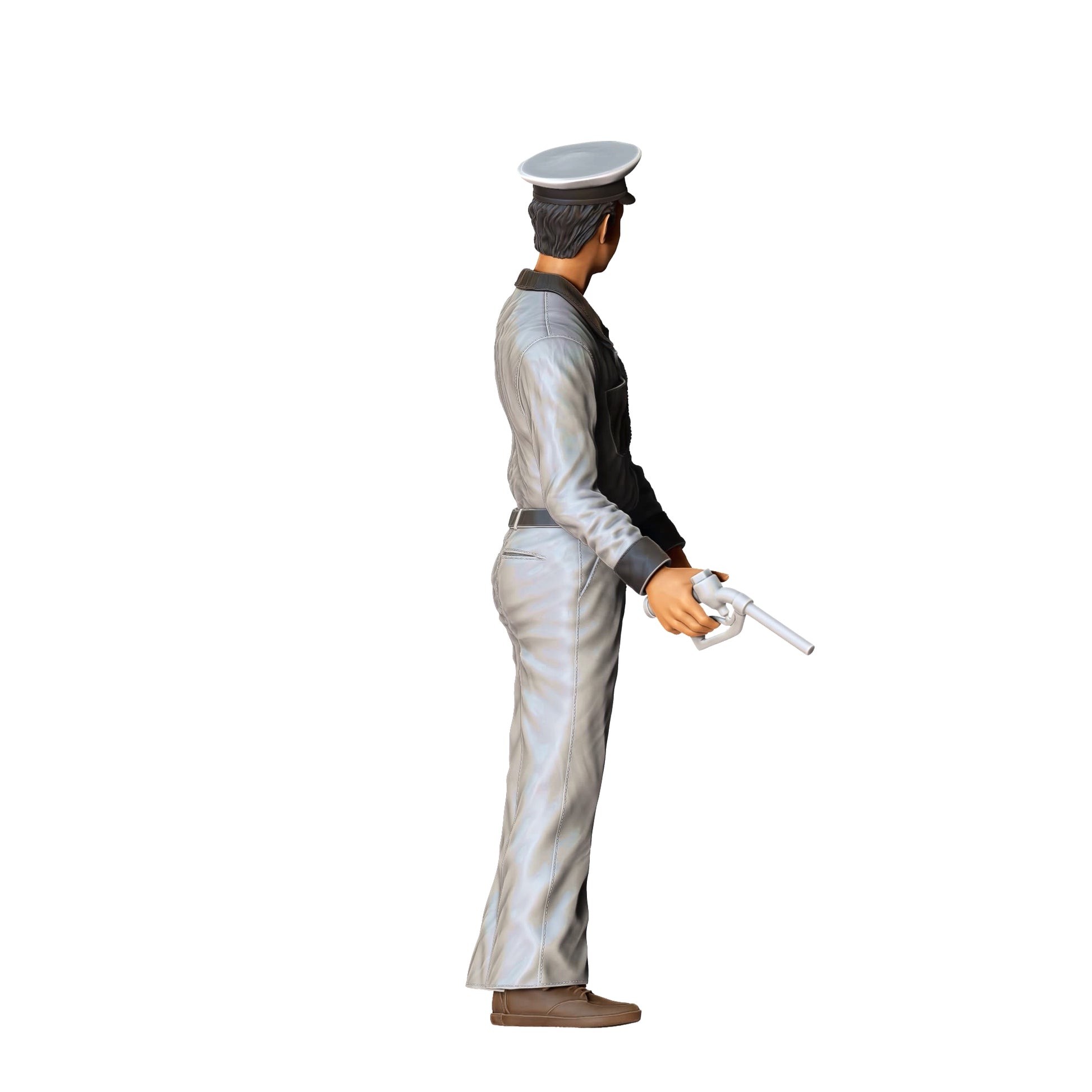 Photo du produit Diorama et modélisme Figurine miniature : Station-service - Homme à la pompe, vintage