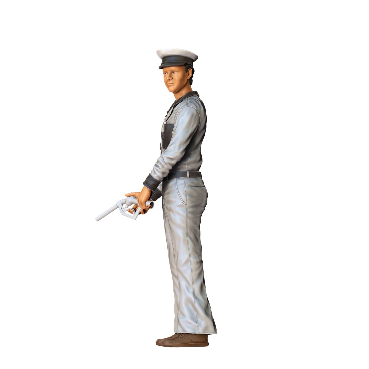 Photo du produit Diorama et modélisme Figurine miniature : Station-service - Homme à la pompe, vintage